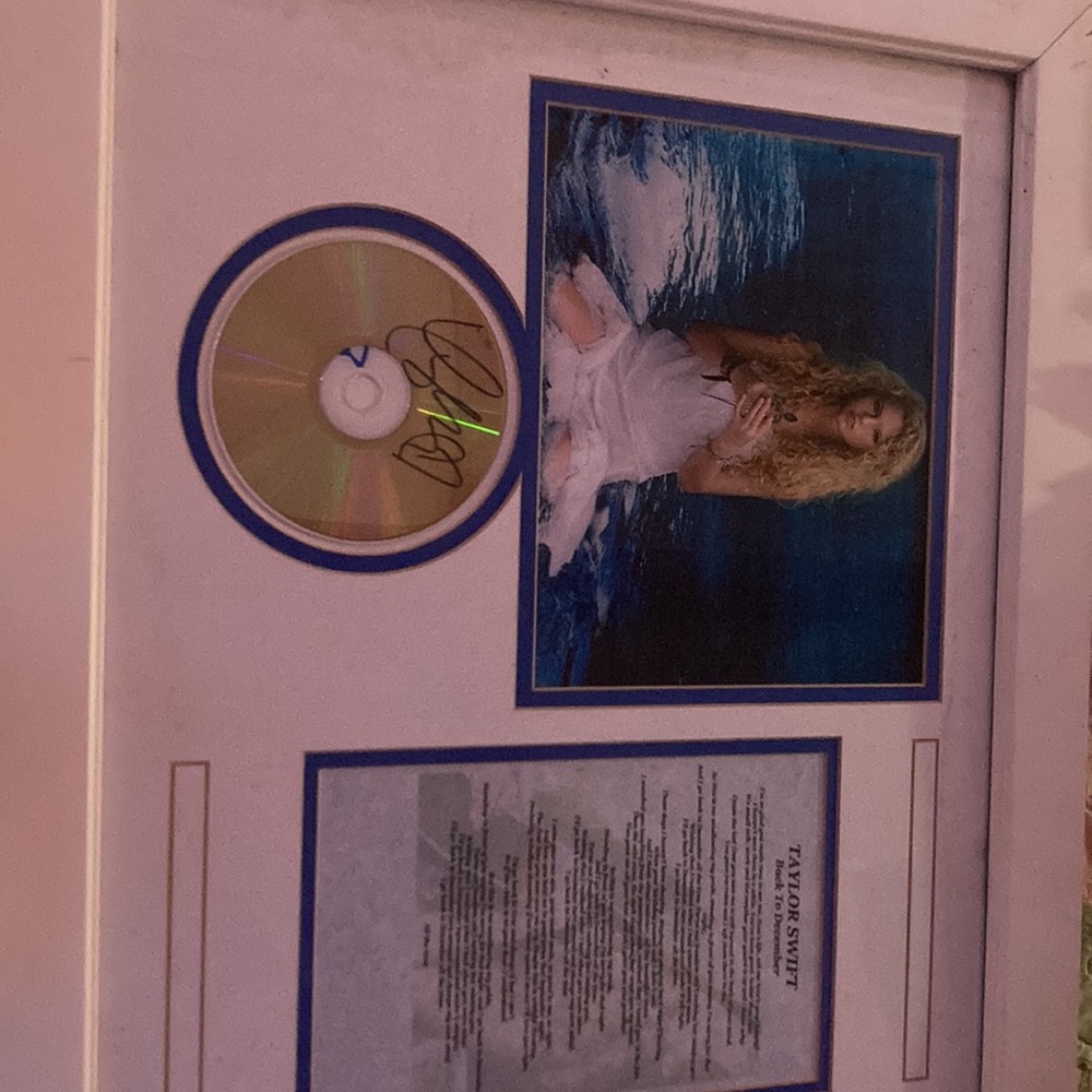 Signed Taylor Swift framed poster